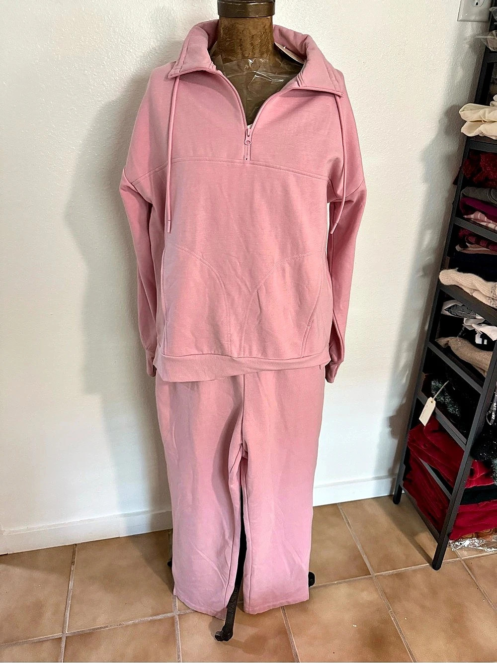 NWT Chenault Pink  Track Suit Size L